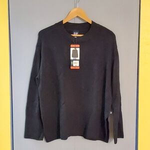 GAP Women's Black Sweater With Slide Slits